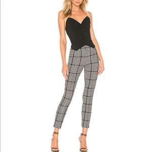 Revolve NDB x Naven Elina Blk/White Plaid Pant S